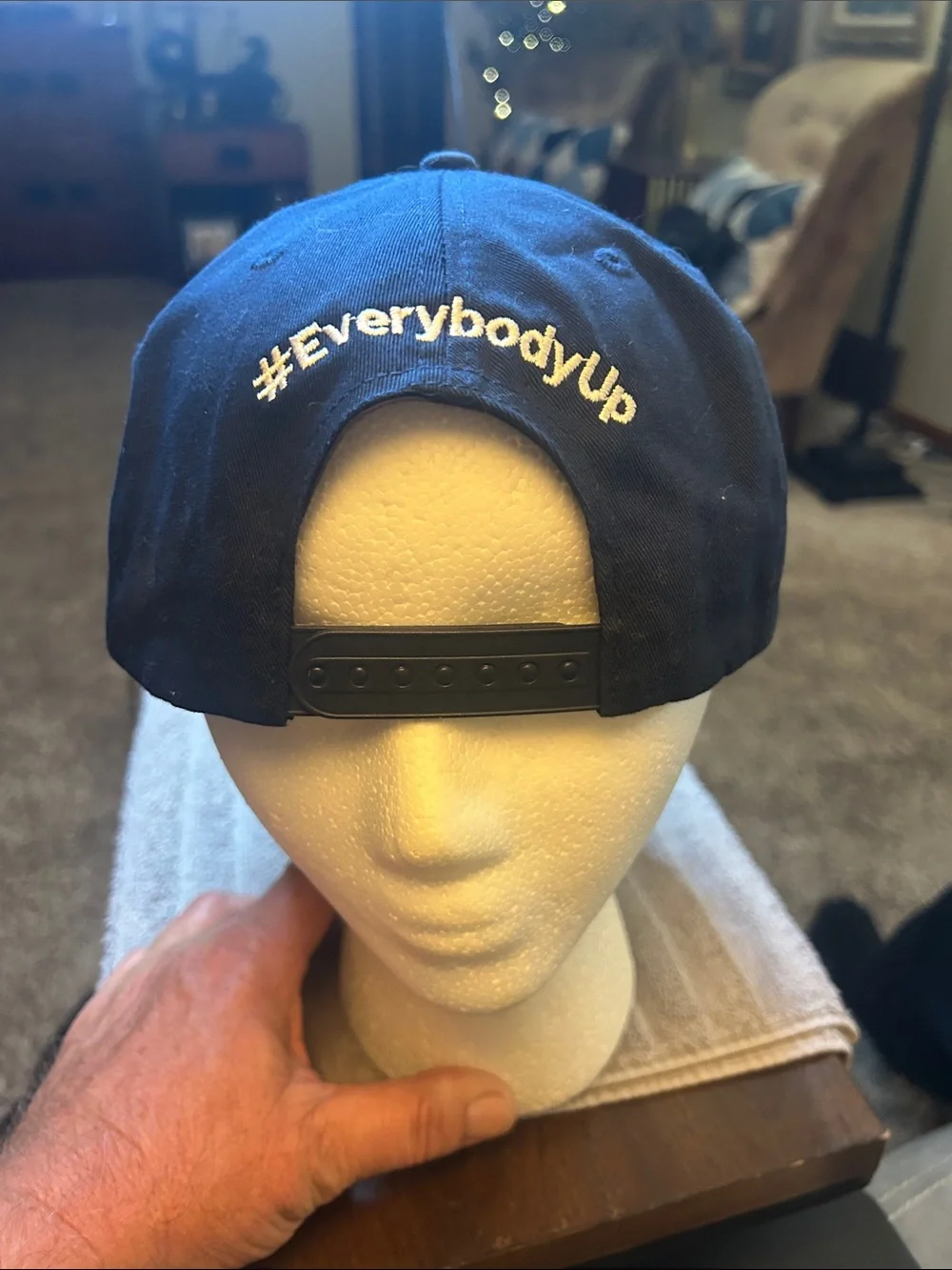 adidas Navy Hat with Red, White and Blue NBA Logo